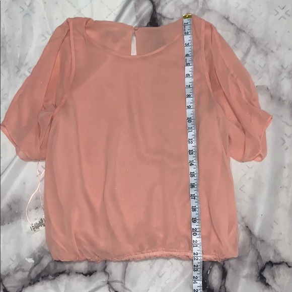 Vince Camuto Coral Chiffon Layered Blouse​ - Picture 13 of 13